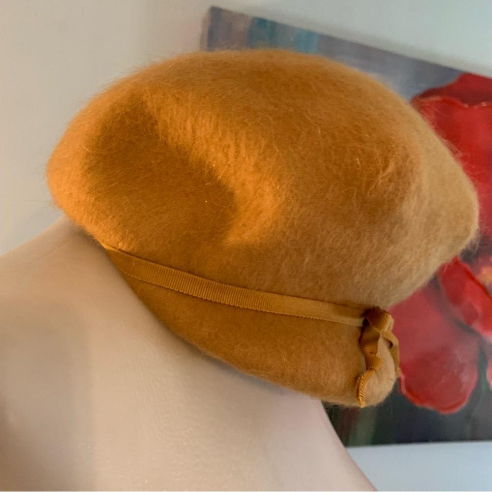 Vintage Tan Camel Mohair Hat Mahara Union Made - Picture 2 of 7